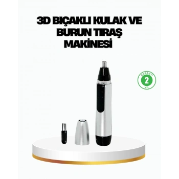 3d Bıçaklı Burun Ve Kulak Tıraş Makinesi Pil İle Çalışan Taşınabilir Model