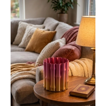 3d Ürün Mor Sarı Vazo