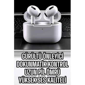 3.nesil Tws Bluetooth Kulaklık Mikrofonlu Anc Özelliği Dokunmatik Kontrol