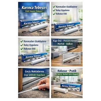 4 Adet Haşere Tebeşiri  Böcek Önleyici Tebeşir  Etkili Hamam Böceği Ve Karınca Kovucu (599)