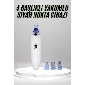 4 Başlıklı Pilli Vakumlu Siyah Nokta Temizleyici Akne Ve Sivilce Önleyici