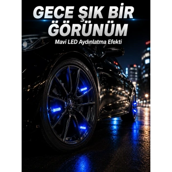 4lü Led Sibop Işığı Hareket Sensörlü Araç Lastik Sibop Lambası