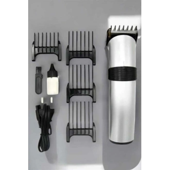4 Taraklı Profesyonel Şarjlı Saç Ve Sakal Kesme Tıraş Makinesi Seti