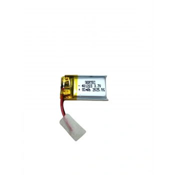 401223 3.7V 80 Mah Lipolymer Pil (Devreli/1.5A) (599)