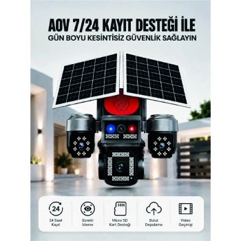 4g Sım Kartlı Uzaktan İzlemeli Akıllı Güvenlik Kamerası Çift Yönlü Ses