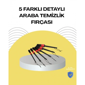 5 Boy Fırçalı Araba Temizlik Seti-derin Temizlik Sağlayan Yumuşak Fırçalar