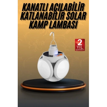 5 Kanatlı Bahçe Aydınlatma Led Askılı Solar Güneş Enerji Usb Sarjlı