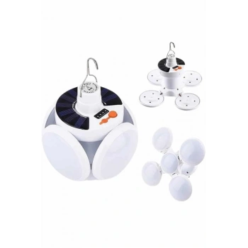 5 Kanatlı Bahçe Aydınlatma Led Askılı Solar Güneş Enerji Usb Sarjlı