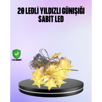 5 Metre Yıldız Şeklinde Led Şerit Işık Sabit Beyaz Aydınlatma