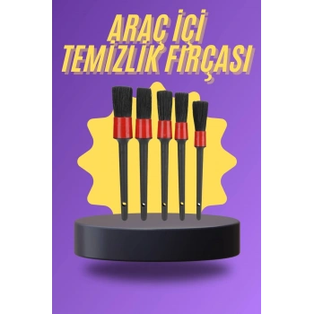5 Parça Araç İçi Temizlik Fırçası Araç İçi-dışı Temizleme Fırça Seti