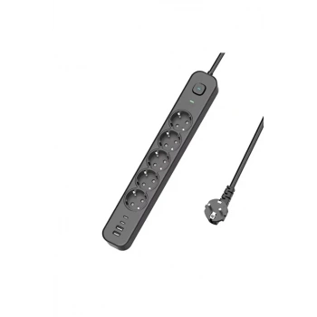 5 Prizli Akım Korumalı Uzatma Kablosu | 2xusb-a + 2xusb-c | 3680w - 2m Kablo