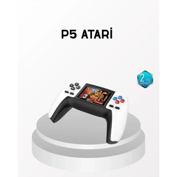 520 Klasik Oyunlu P5™ Controllerview Retro Konsol – Şarjlı,  Ergonomik Tasarım