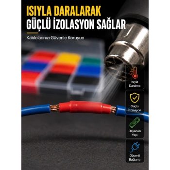 560 Makaron Seti Elektrik Ve Elektronik Kablo İzolasyon Tamir Seti
