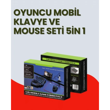 5in1 Bt5.3 Mobil Oyun Kiti Klavye Mouse Dönüştürücü Seti