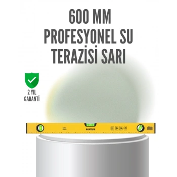 600 Mm Su Terazisi Sarı Dayanıklı Gövde Hassas Ölçüm