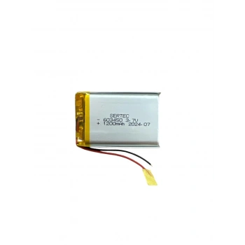 603450 3.7V 1200 Mah Lipolymer Pil (Devreli/1.5A) (599)