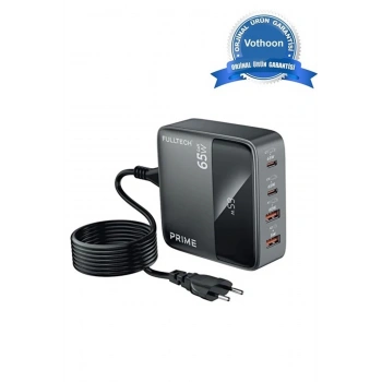 65w Masaüstü 4 Portlu Hızlı Şarj Cihazı İstasyonu 2xusb-a, 2xtype-c Giriş,1,5 Mt. Kablo