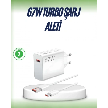 67 Watt Çift Turbo Şarj Adaptörü  Reno 4 5 6 Uyumlu