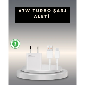 67 Watt Type C Şarj Adaptörü  Poco X3 X4 X5 Pro Uyumlu