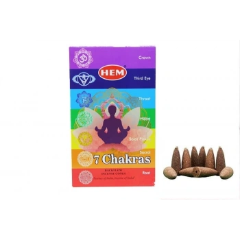 7 Chakras Back Flow Cones 10lu