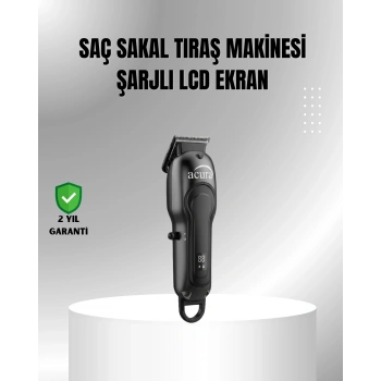 7000 Rpm Güçlü Motorlu Lcd Göstergeli Şarjlı Tıraş Makinesi
