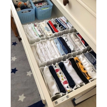 8 Bölmeli Dolap Ve Çekmece Içi Düzenleyici Akordiyon Organizer L-00517 (6 Adet)