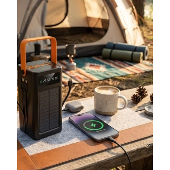80.000 Solar Şarj Özellikli Yüksek Kapasiteli Powerbank Hızlı Şarj Destekli