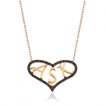 925 Ayar Gümüş Kalpli Aşk Kadın Gümüş Kolye PT2610421 (599599)