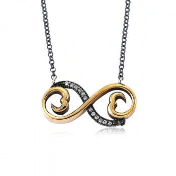 925 Ayar Gümüş Otantik Sonsuzluk Kadın Gümüş Kolye PT1280009 (599599)