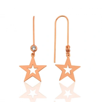 925 Ayar Gümüş Yıldız Küpe Ea1160167 (599)