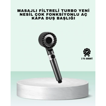 Aç Kapa Tuşlu Filtreli Duş Başlığı Yeni Nesil Tasarım