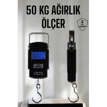Ağırlık Ölçer 50 Kg El Terazisi El Kantarı Pilli Led Ekran