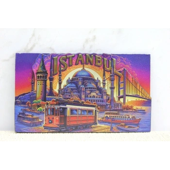 Ahşap İstanbul Temalı Magnet Alk4359