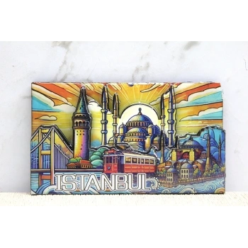 Ahşap İstanbul Temalı Magnet Alk4365
