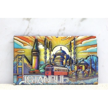 Ahşap İstanbul Temalı Magnet Alk4365