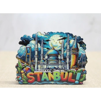 Ahşap İstanbul Temalı Magnet Alk4597