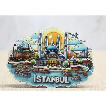 Ahşap İstanbul Temalı Magnet Alk4598