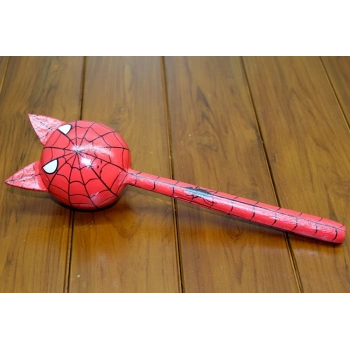 Ahşap Kedili Spiderman Marakas Tekli