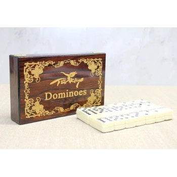 Ahşap Kutulu Domino Oyunu Alk4220