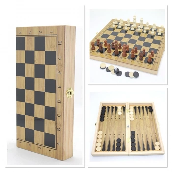 Ahşap Satranç Ve Tavla Seti Alk4241