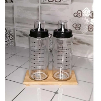 Ahşap Yağdanlık Altlığı -2 Bölmeli Yağlık Sosluk Standı (599)