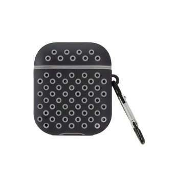 Airpods 2 (2.nesil) Spor Delikli Kılıf - Siyah-gri