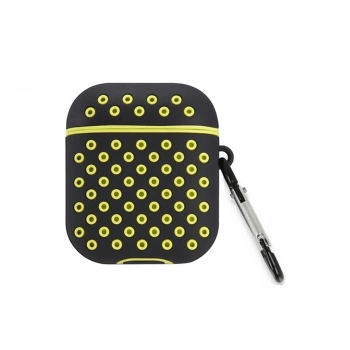 Airpods 2 (2.nesil) Spor Delikli Kılıf - Siyah-sarı