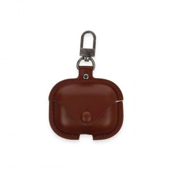 Airpods 3 (3.nesil) Çanta Deri Kılıf - Kahverengi