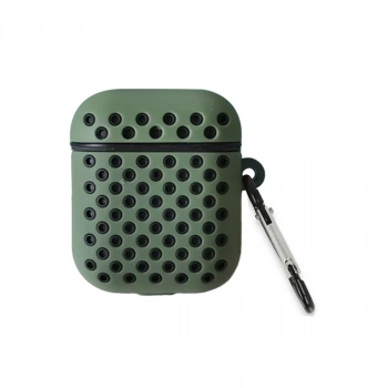 Airpods 3 (3.nesil) Spor Delikli Kılıf - Haki Yeşil-siyah