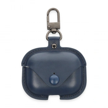 Airpods Pro 2 (2.nesil) Çanta Deri Kılıf - Lacivert