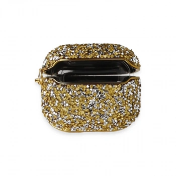 Airpods Pro 2 (2.nesil) Mira Taşlı Kılıf - Gold