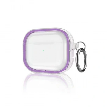 Airpods Pro 2 (2.nesil) Shiny Şeffaf Kılıf - Mor