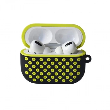 Airpods Pro 2 (2.nesil) Spor Delikli Kılıf - Siyah-sarı