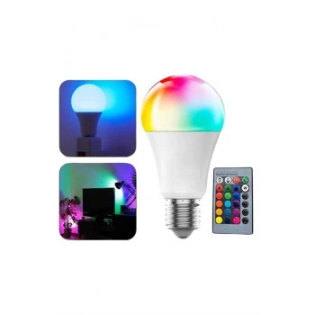 Akıllı Rgb Led Ampul Led Uzaktan Kumandalı Renk Değiştiren Ampul